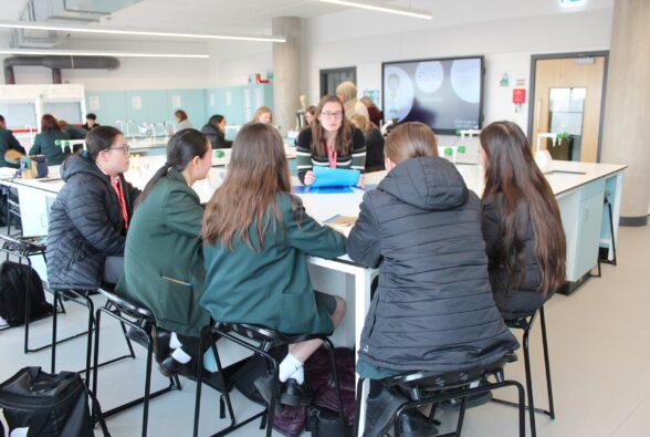 Ashleigh Smith, Senior Technician, BMA, RSSL talks about a science activity with local school girls