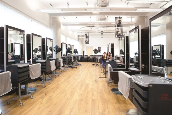 The hairdressing salon at Bracknell and Wokingham College